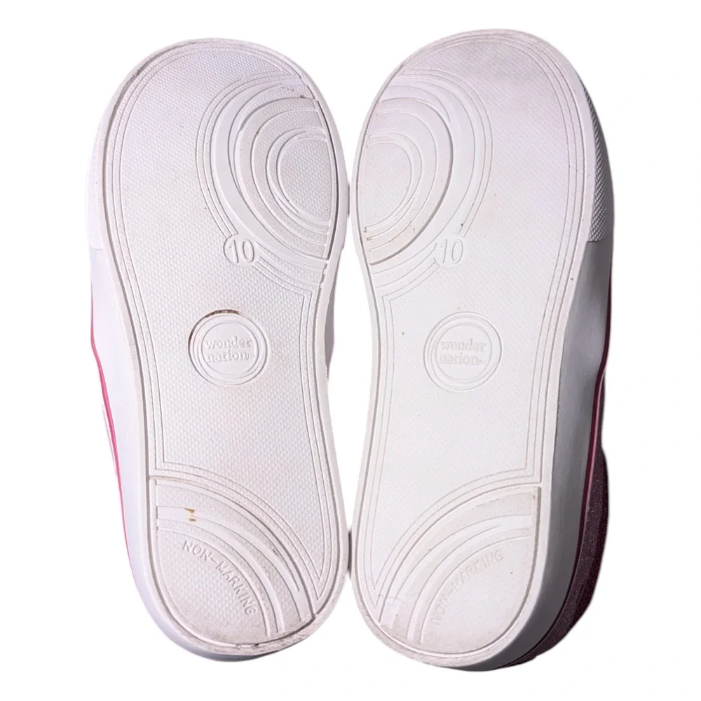 Wonder Nation -Toddler Girl Critter Shoes - Pink Glitter Unicorn Design -Size 10